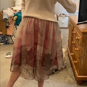 Anthro Ballerina Skirt with landscape image